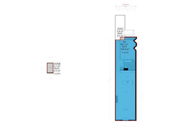 Floor plan - Prinsengracht 1033G, 1017 KP Amsterdam 